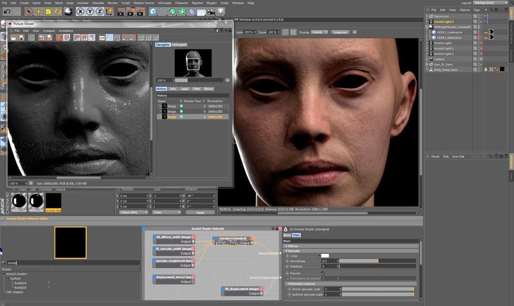 Arnold Rendering a Photorealistic Portrait in Cinema 4D 1